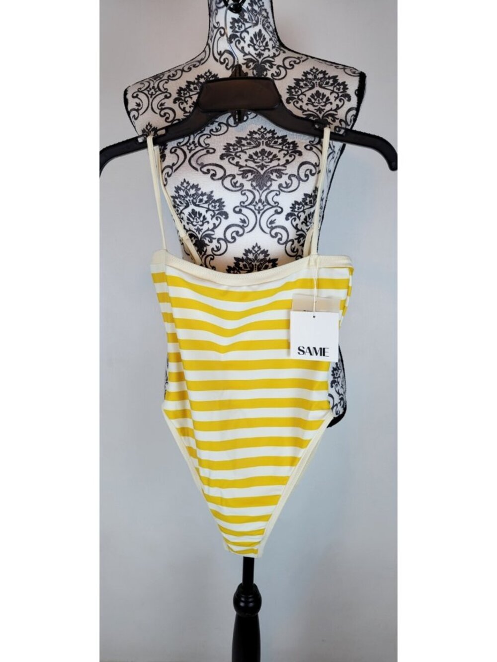 SAMÉ Yellow & White Stripe One-Piece Swimsuit